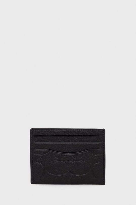 Coach etui na karty skórzane C0941 skóra licowa czarny C0941