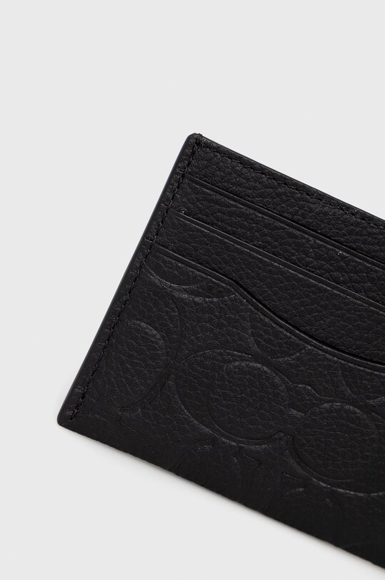 Coach etui na karty skórzane C0941 C0941 czarny AW22