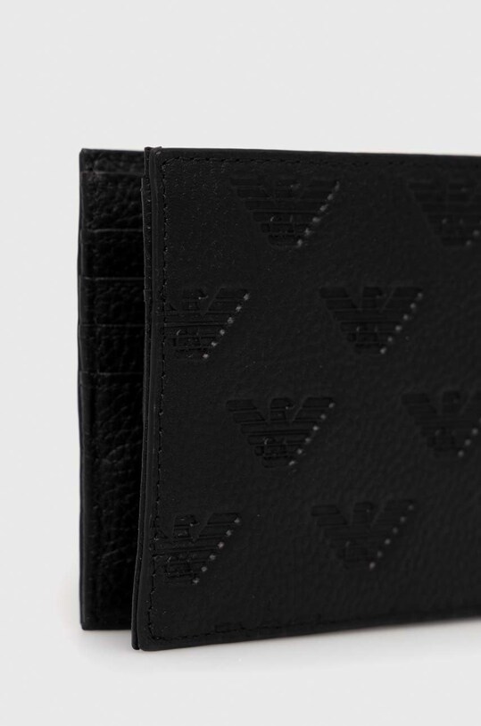 Kožni novčanik Emporio Armani YEM122.Y142V crna AW22