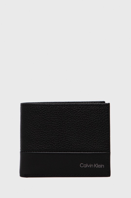 Calvin Klein portfel skórzany skóra licowa czarny K50K509182.9BYY