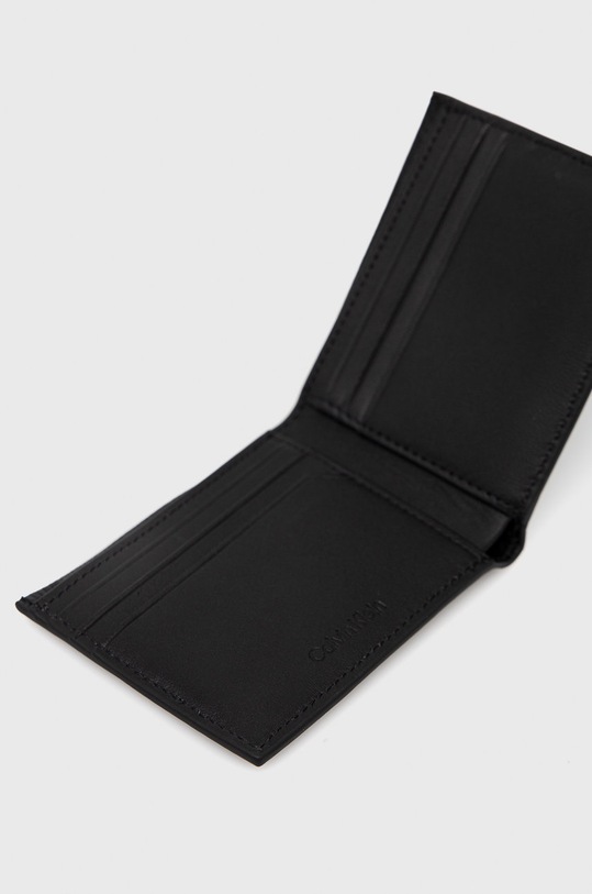 Akcesoria Calvin Klein portfel skórzany K50K509620.9BYY czarny