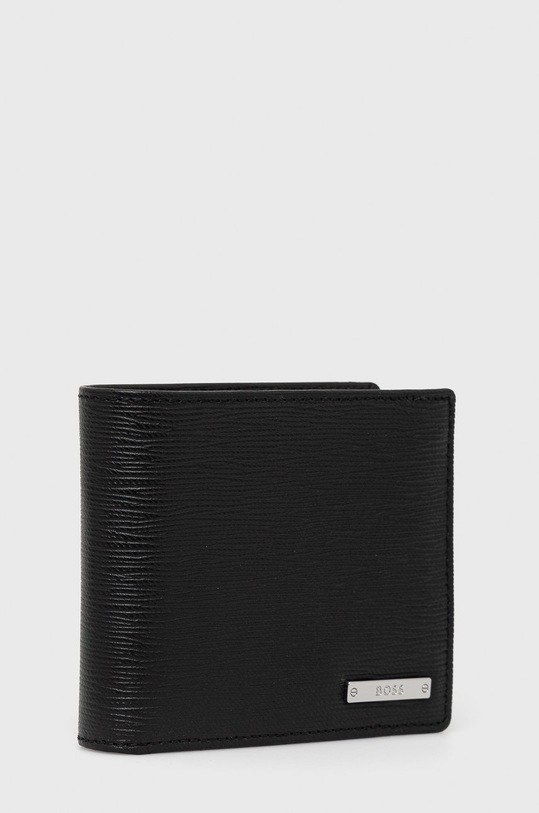 BOSS portfel skórzany 50470450 czarny AW22