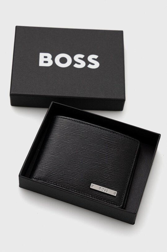 BOSS portfel skórzany czarny 50470472