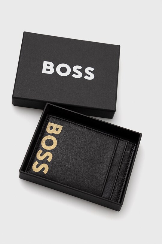 Akcesoria BOSS etui na karty skórzane 50479899 czarny