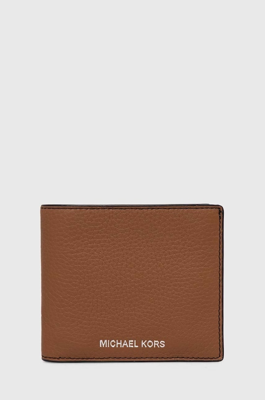 Michael Kors portfel skórzany skóra licowa brązowy 39S0LHDF1L