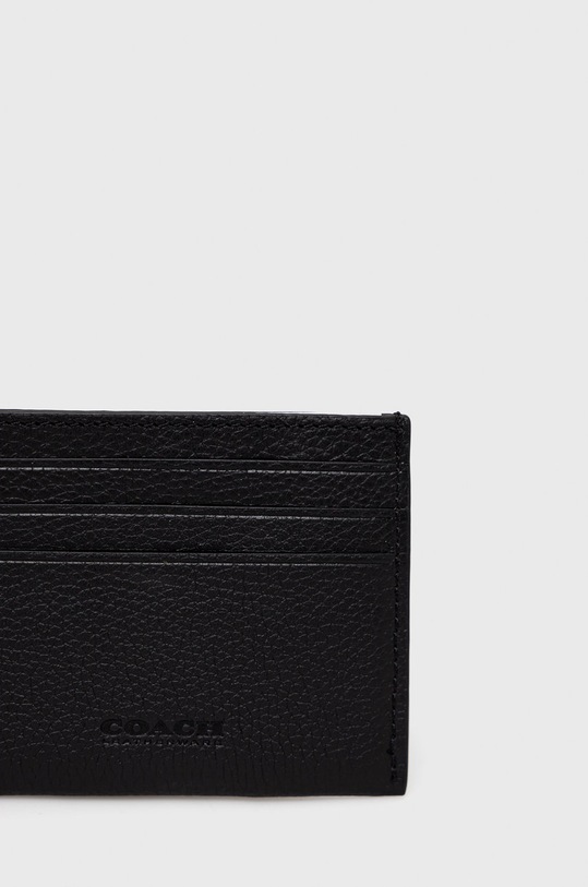 Coach etui na karty skórzane CC129 czarny AA00