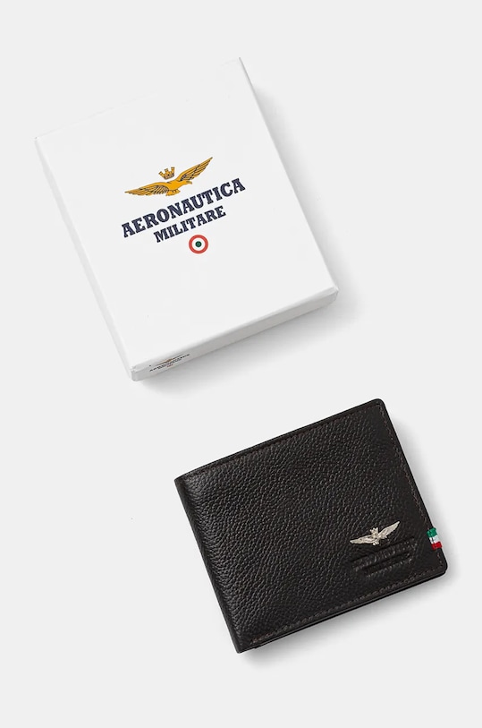 Кожен портфейл Aeronautica Militare кафяв AM100