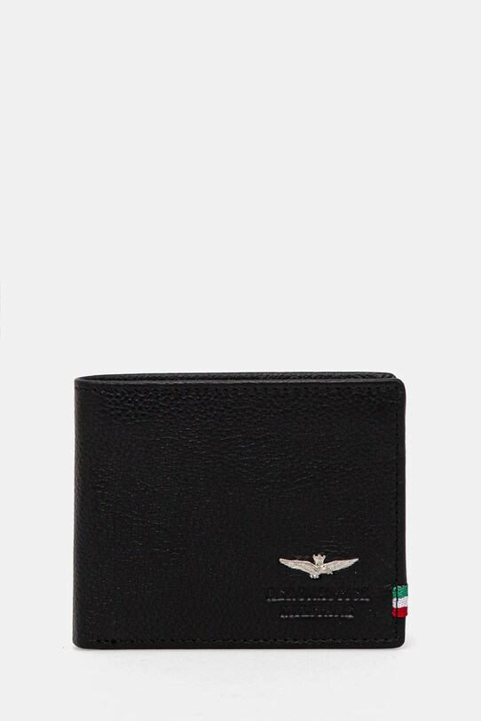 Кожаный кошелек Aeronautica Militare кожа чёрный AM101