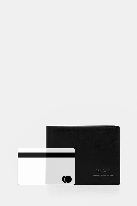 Kožená peněženka Aeronautica Militare AM171 černá