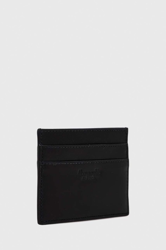 Usnjen etui za kartice Abercrombie & Fitch KI112.3083.900 črna AW22