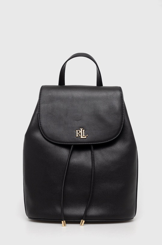 Lauren Ralph Lauren plecak skórzany 431876726001 skóra licowa czarny 431876726001
