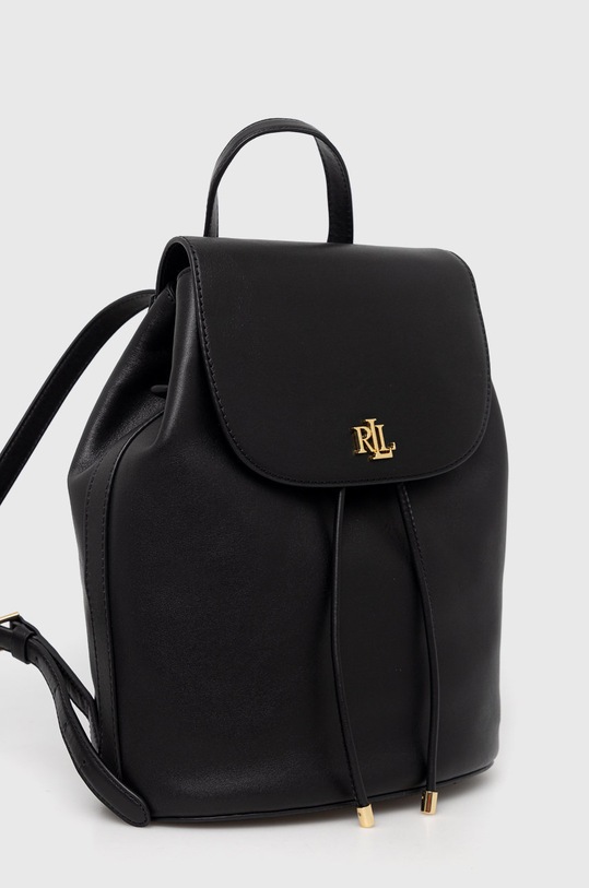 Lauren Ralph Lauren plecak skórzany 431876726001 431876726001 czarny AW22