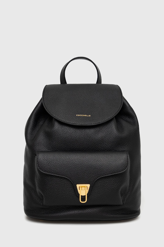 Kožený batoh Coccinelle elegantní černá E1.MF6.14.01.01