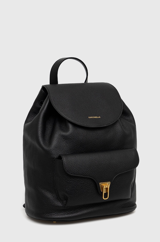 Kožený batoh Coccinelle E1.MF6.14.01.01 černá AW24