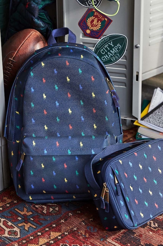 Ruksak Polo Ralph Lauren vzorovaný tmavomodrá 9AR048