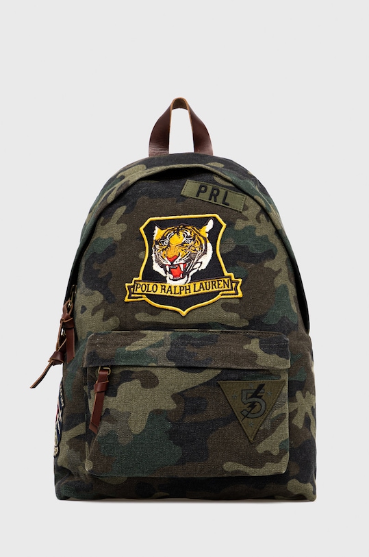 Bavlněný batoh Polo Ralph Lauren vzorovaný zelená 405877073001