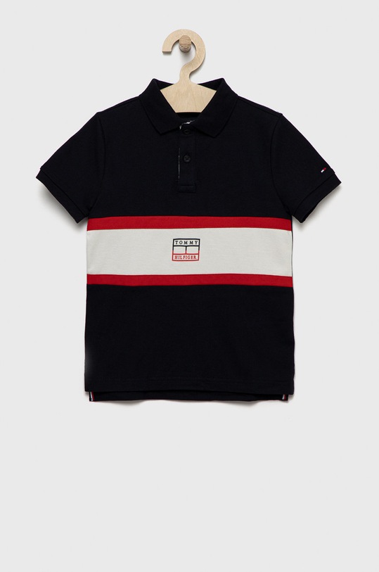 Tommy Hilfiger polo dziecięce wzorzyste granatowy KB0KB07499.9BYY