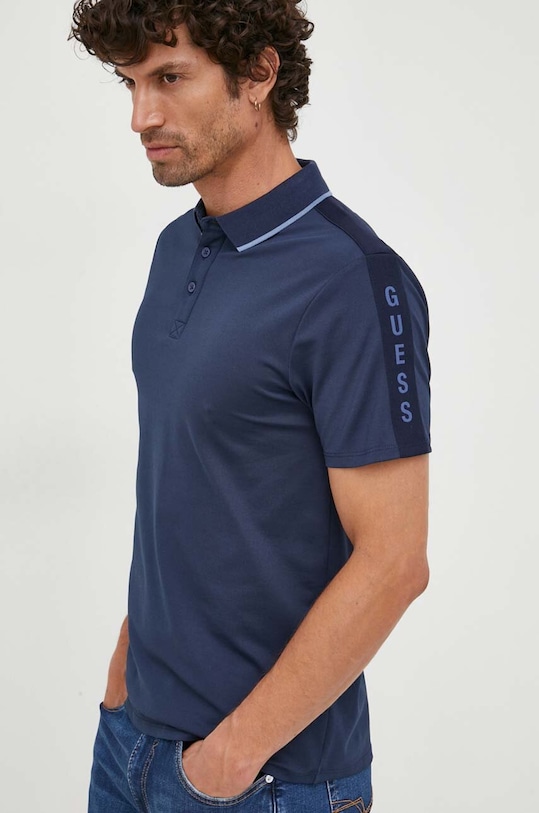 Polo majica Guess slim mornarsko plava M2YP25.KARS0