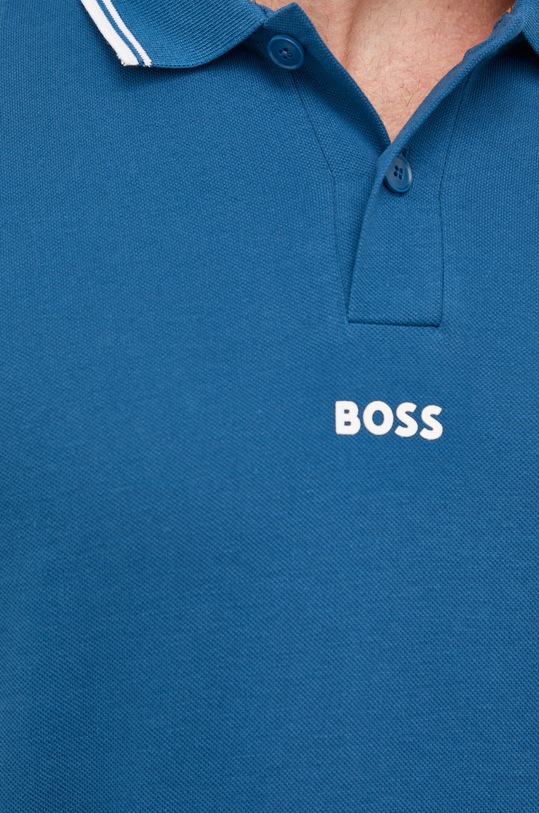 BOSS polo bawełniane BOSS ORANGE 50468843 50468843 niebieski
