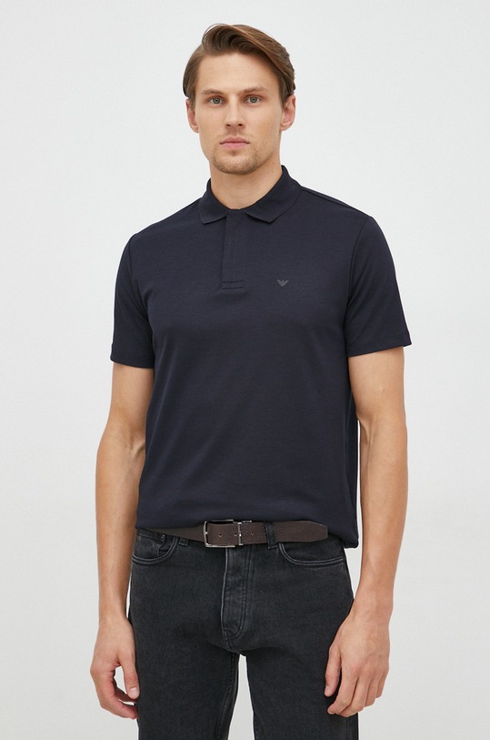Emporio Armani polo bawełniane bawełna granatowy 6L1FE1.1JPRZ