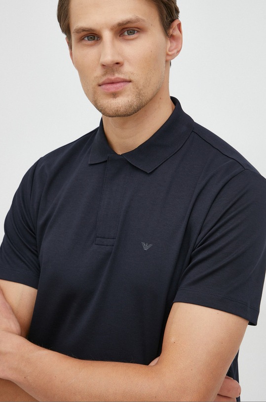 Emporio Armani polo bawełniane granatowy 6L1FE1.1JPRZ