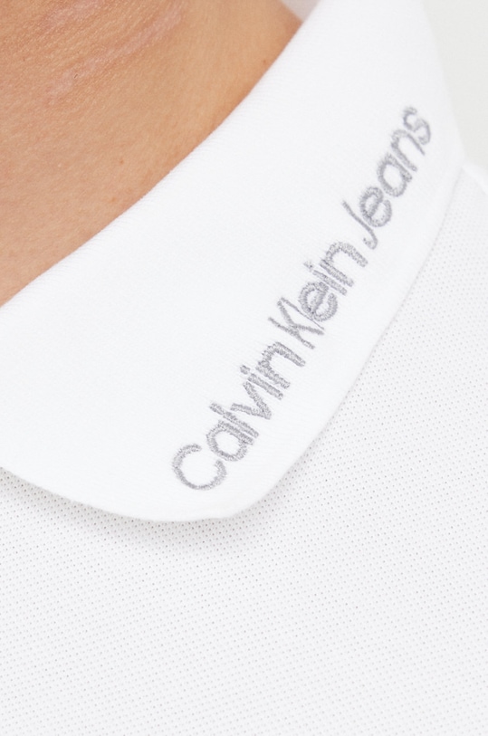 Calvin Klein Jeans polo bawełniane J30J320888.9BYY biały