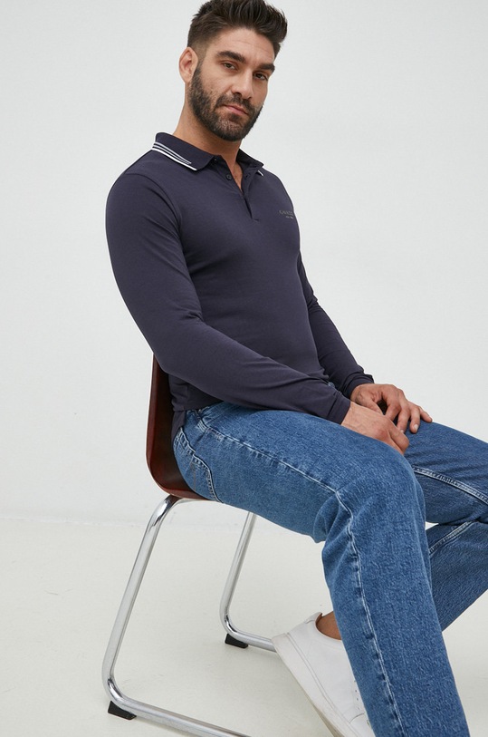 Guess longsleeve z elastanem granatowy M2BP36.J1314