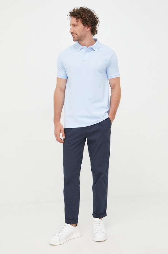 Polo Ralph Lauren polo bawełniane 710795080016 710795080016 niebieski AW22