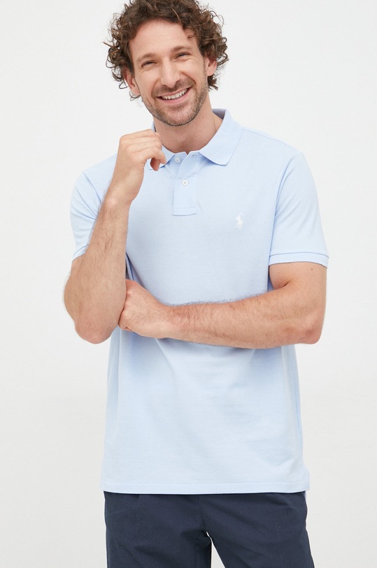 Polo Ralph Lauren polo bawełniane 710795080016 niebieski 710795080016