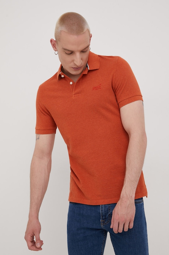 Bavlněné polo tričko Superdry oranžová M1110247A.5EY