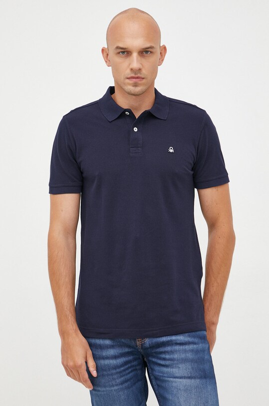 Odjeća Pamučna polo majica United Colors of Benetton 3089J3179.016. mornarsko plava