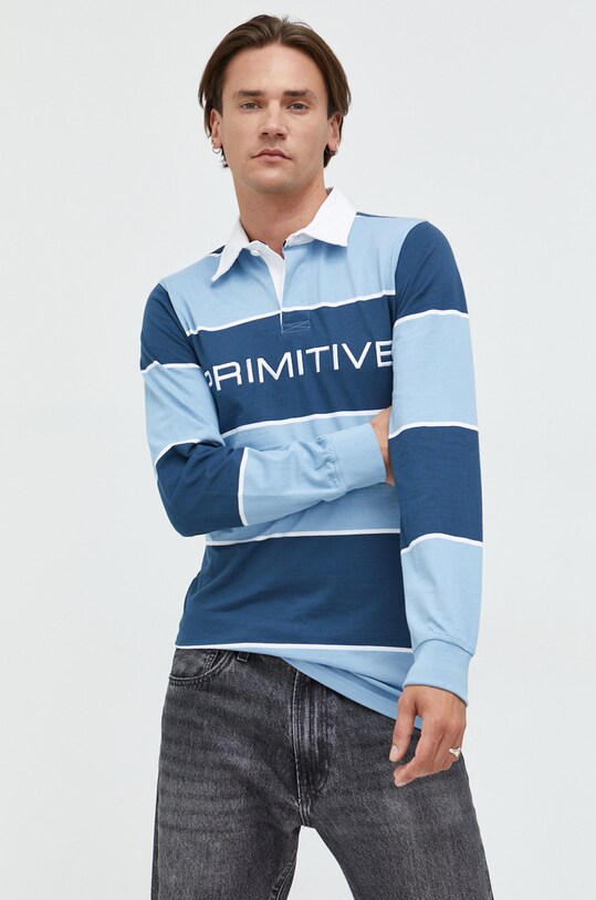 Odzież Primitive longsleeve bawełniany pa322354.blu niebieski
