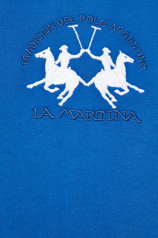 La Martina longsleeve bawełniany UMP300 niebieski