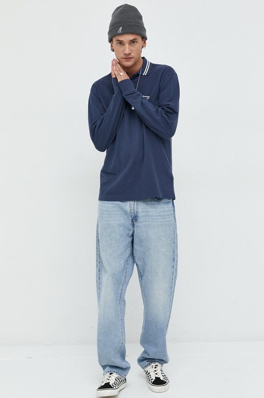 Abercrombie & Fitch longsleeve KI124.3144.200 granatowy AW22