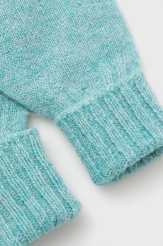 United Colors of Benetton rękawiczki z domieszką wełny 106QCG007.G turkusowy AW22