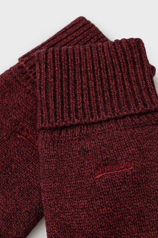 Superdry rękawiczki bawełniane M9310556A.JKW bordowy AW22