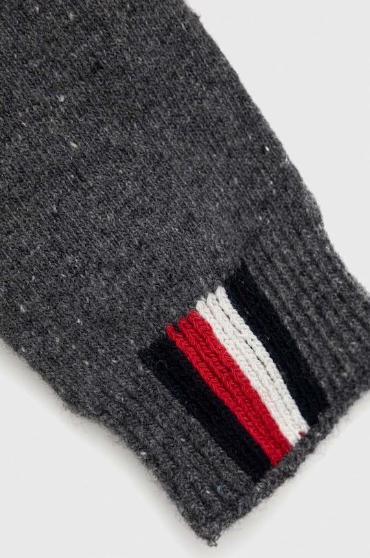 Tommy Hilfiger rękawiczki wełniane AM0AM11049.9BYY szary AW22