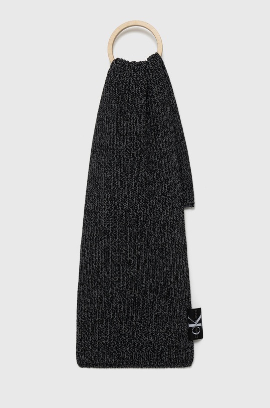 Calvin Klein Jeans szalik z domieszką wełny dzianina czarny K50K509909.9BYY