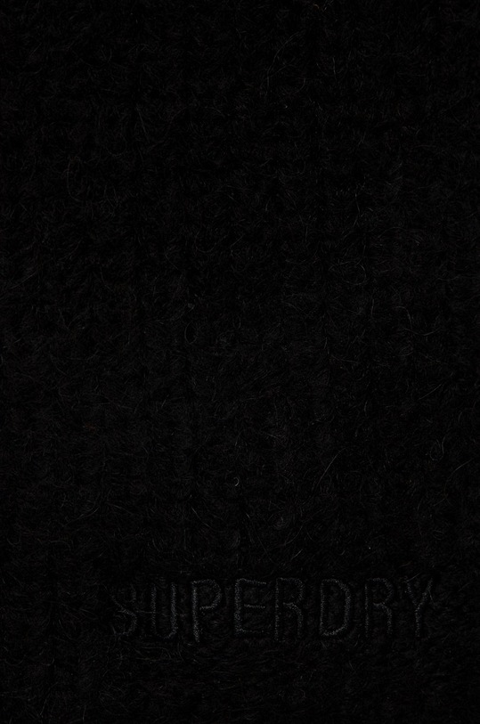 Šátek z vlněné směsi Superdry W9310052A.02A černá AW22