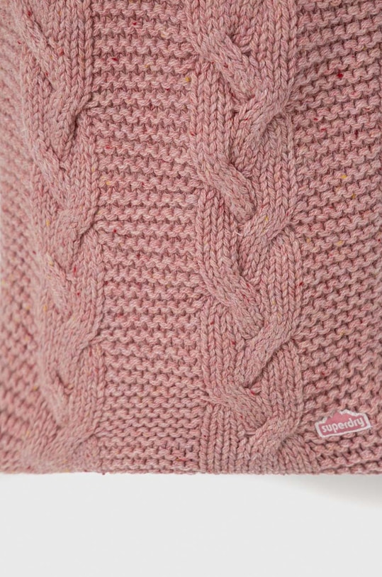 Superdry szalik z domieszką wełny W9310053A.6HB różowy AW22