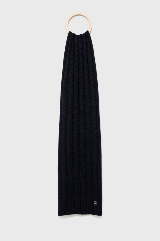 Šála Tommy Hilfiger s příměsí vlny námořnická modř AW0AW13898.9BYY