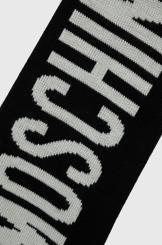 Moschino szalik z dodatkiem wełny M5634.50199 czarny AW25