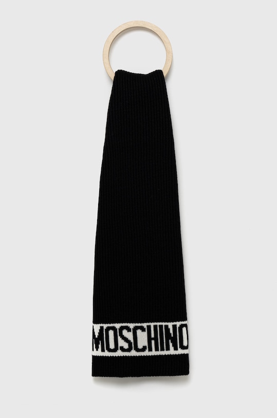 Moschino szalik wzorzyste czarny M5541.50184