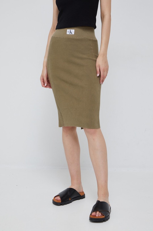 Suknja Calvin Klein Jeans J20J218949.9BYY zelena AW22