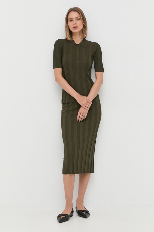Sukně Max Mara Leisure 33060124600 zelená AW22