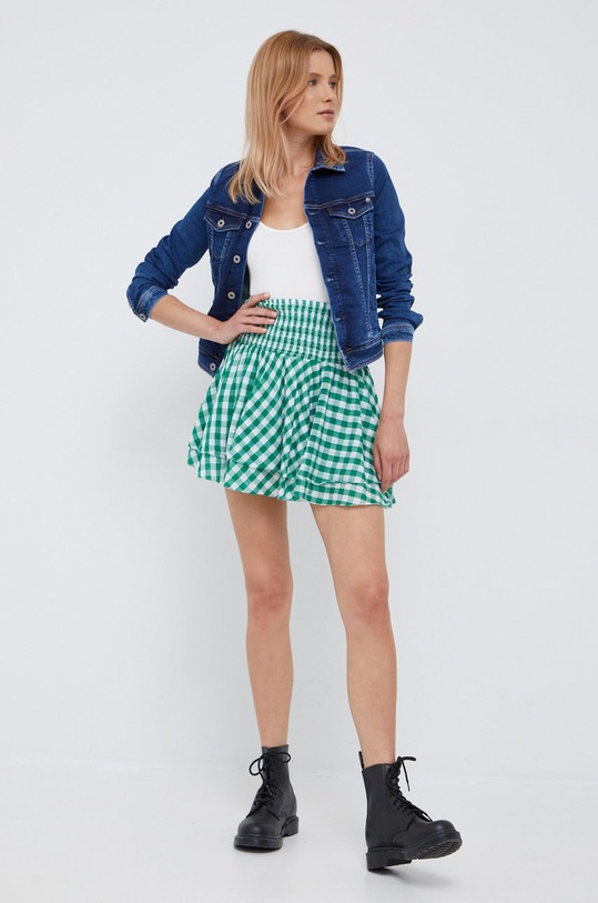 Pepe Jeans spódnica bawełniana PL900984.664 zielony AW22