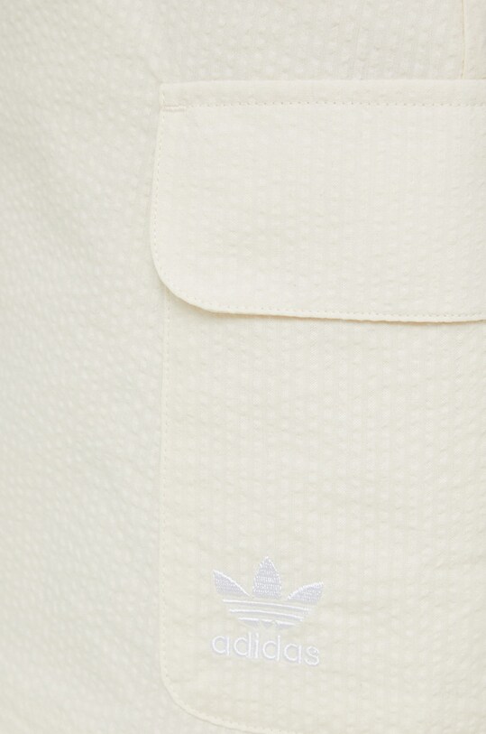 Βαμβακερή φούστα adidas Originals μπεζ HL9303