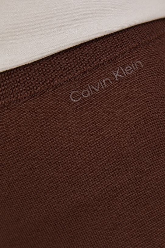 Vlnená sukňa Calvin Klein hnedá K20K204910.9BYY