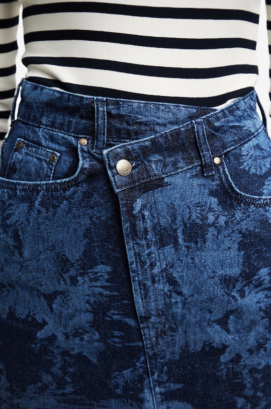 Desigual spódnica jeansowa 22WWFD03 granatowy AW22