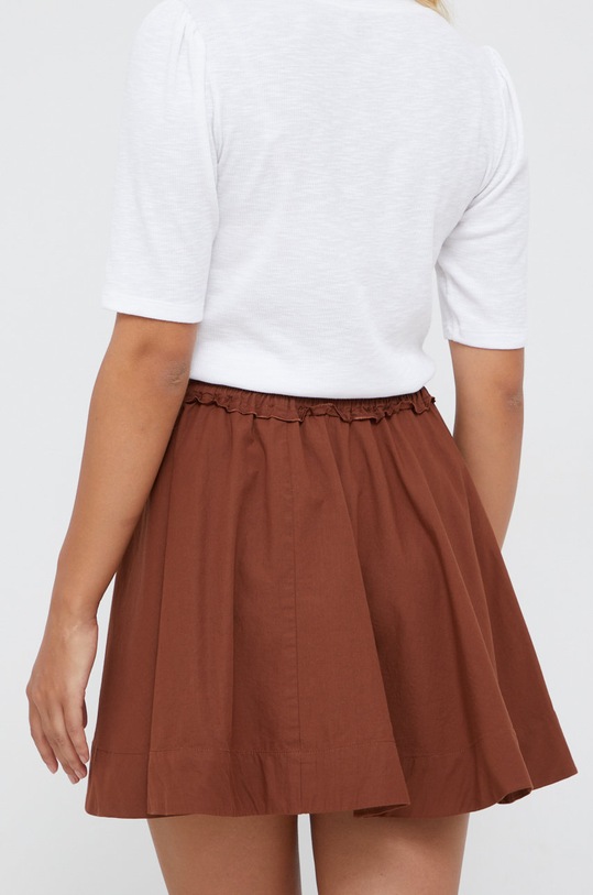 Odzież Sisley spódnica bawełniana 42FFL000Y.068 brązowy